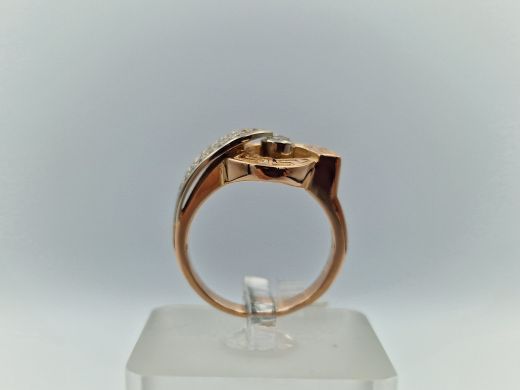 Zelta gredzens ar cirkoniju, 9.06 g, izm. 17.8