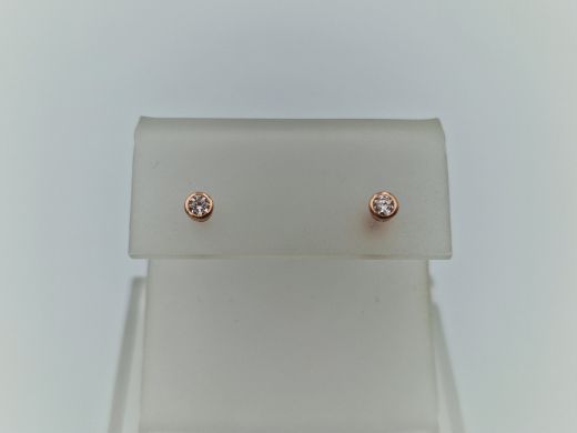 Zelta auskari ar cirkoniju, 0.33 g