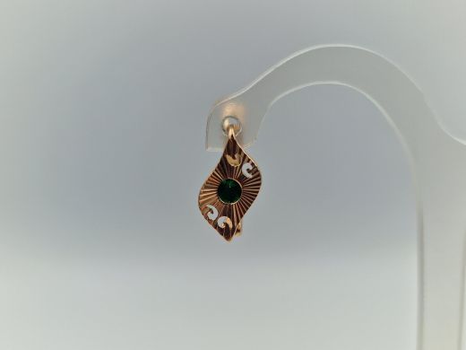 Zelta auskari ar cirkoniju, 1.75 g