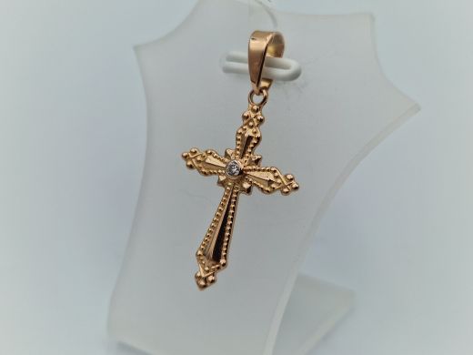Aukso kryžius su cirkonisu, 1.13 g