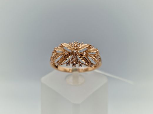 Zelta gredzens ar cirkoniju, 2.65 g, izm. 20