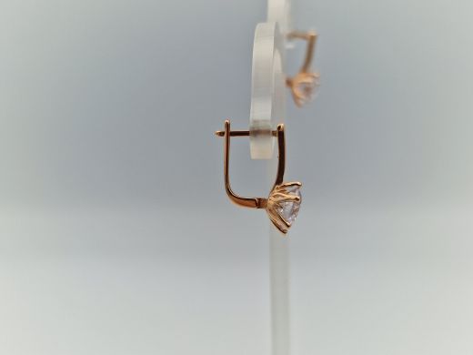 Zelta auskari ar cirkoniju, 1.72 g