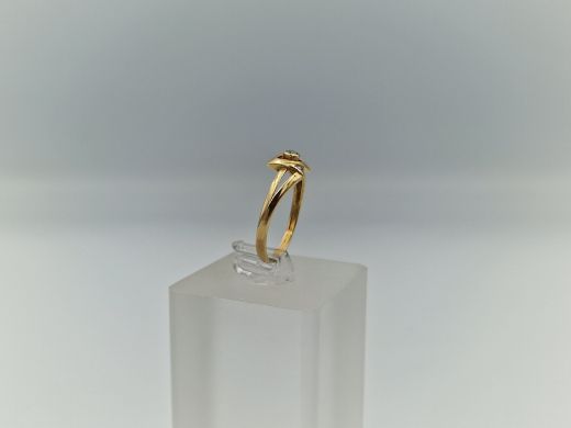 Zelta gredzens ar cirkoniju, 1.63 g, izm. 17.5