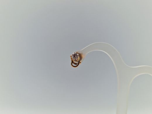 Zelta auskari ar cirkoniju, 1.21 g