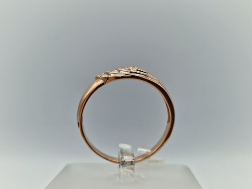 Zelta gredzens ar cirkoniju, 2.93 g, izm. 19