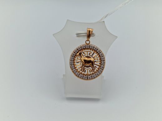 Zelta kulons ar cirkoniju, 2.12 g