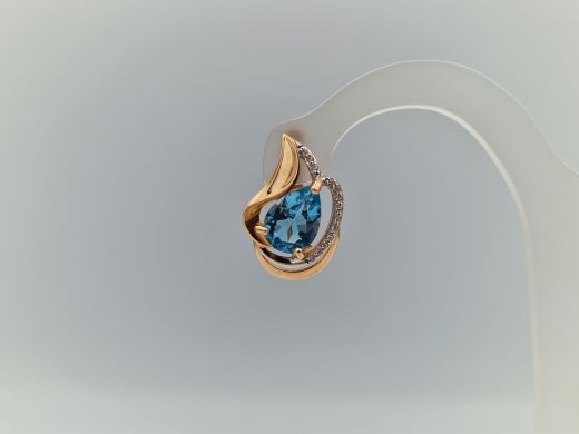 Zelta auskari ar topāzu, 5.14 g