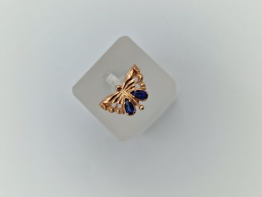 Золотое кольцо с цирконом, 3.83 г, разм. 17