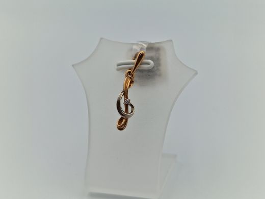 Zelta kulons ar cirkoniju, 0.86 g