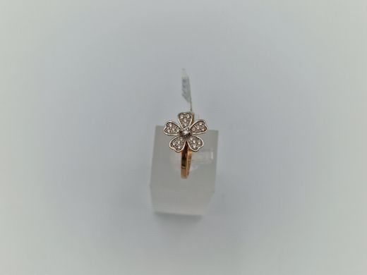 Zelta gredzens ar cirkoniju, 1.89 g, izm. 17.5