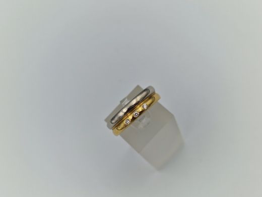 Zelta gredzens ar briljantu, 8.48 g, izm. 18