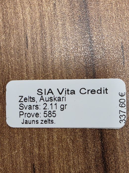 Zelta auskari, 2.11 g