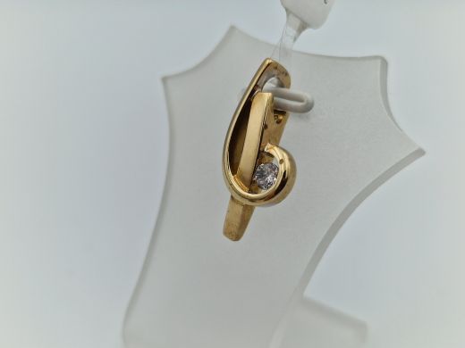 Zelta kulons ar cirkoniju, 2.46 g