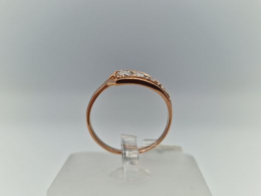 Zelta gredzens ar cirkoniju, 1.49 g, izm. 16.5