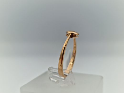 Zelta gredzens ar cirkoniju, 1.41 g, izm. 17