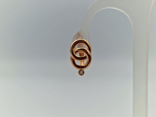 Zelta auskari ar cirkoniju, 1.85 g