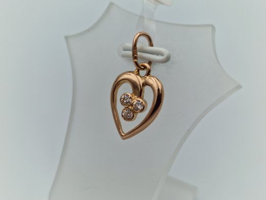 Zelta kulons ar cirkoniju, 1.17 g