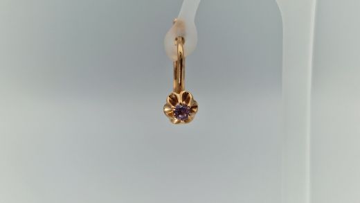 Zelta auskari ar cirkoniju, 3.07 g