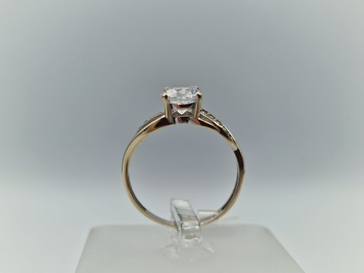 Zelta gredzens ar cirkoniju, 1.55 g, izm. 17