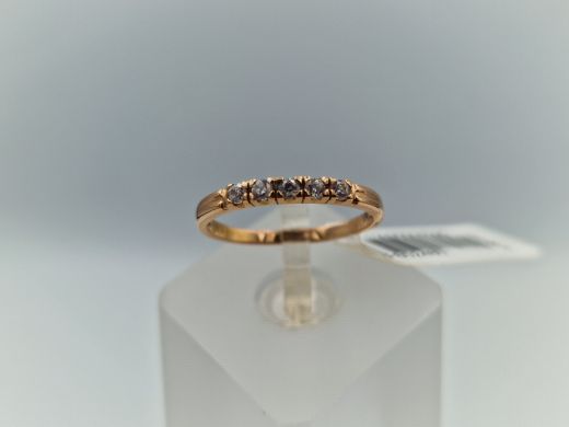 Zelta gredzens ar cirkoniju, 1.37 g, izm. 16.5