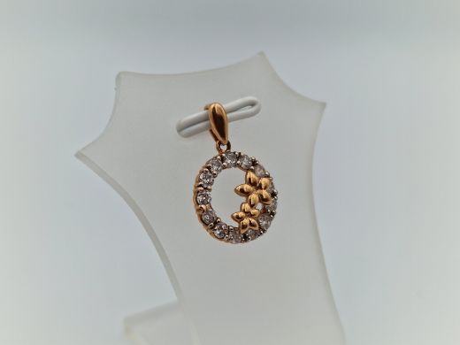 Zelta kulons ar cirkoniju, 1.3 g