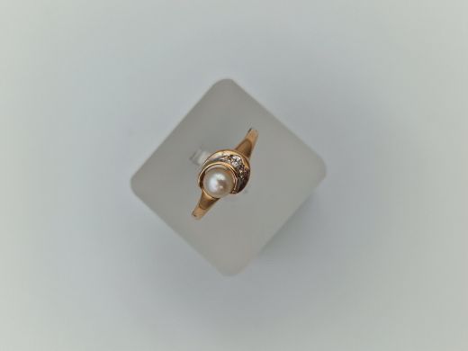 Zelta gredzens ar cirkoniju, 2.25 g, izm. 17.5