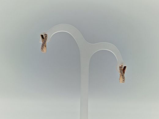 Zelta auskari ar cirkoniju, 2.43 g