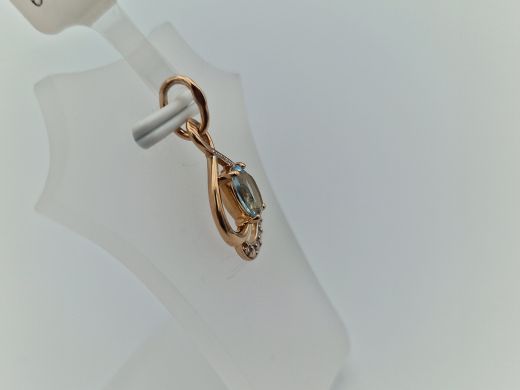 Zelta kulons ar cirkoniju, 0.92 g