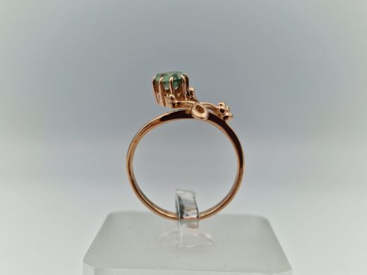 Zelta gredzens ar cirkoniju, 2.01 g, izm. 17