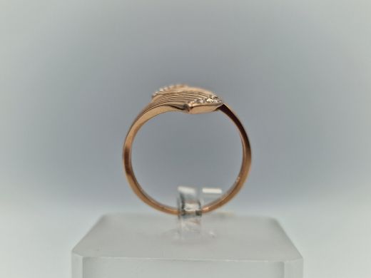 Zelta gredzens ar cirkoniju, 3.43 g, izm. 18