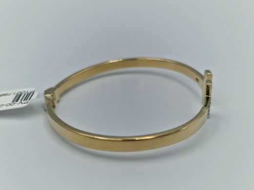 Zelta rokassprādze ar cirkoniju, 8.07 g, izm. 19