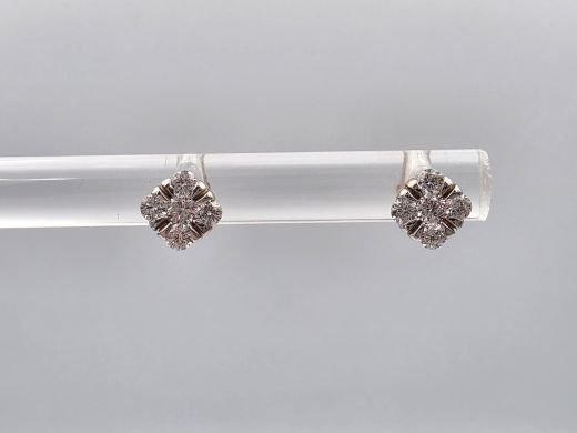 Zelta auskari ar cirkoniju, 1.24 g