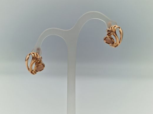 Zelta auskari ar cirkoniju, 4.06 g