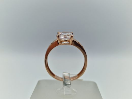 Zelta gredzens ar cirkoniju, 2.53 g, izm. 17.5