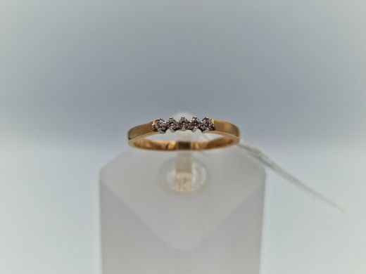 Zelta gredzens ar cirkoniju, 1.76 g, izm. 17