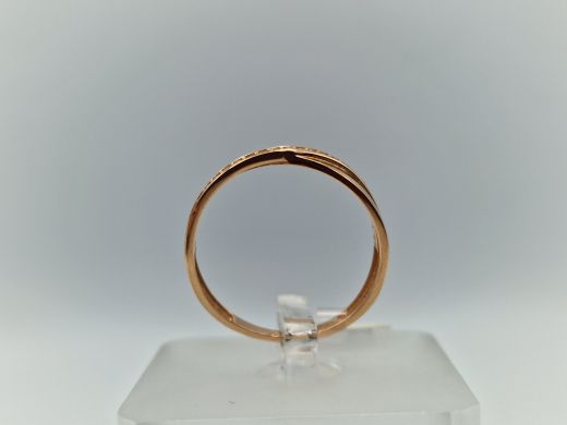 Zelta gredzens ar cirkoniju, 1.65 g, izm. 18