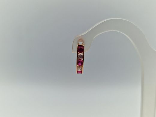 Zelta auskari ar cirkoniju, 1.17 g