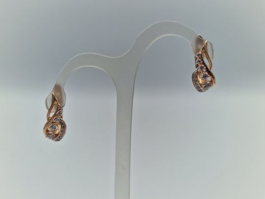 Zelta auskari ar cirkoniju, 3.09 g