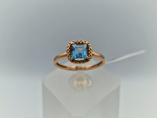 Zelta gredzens ar topāzu, 1.98 g, izm. 16.5