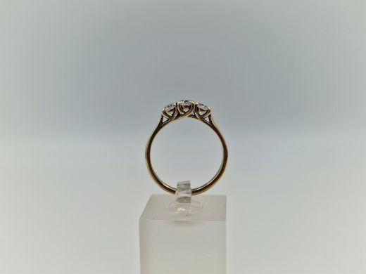 Zelta gredzens ar cirkoniju, 2.41 g, izm. 17