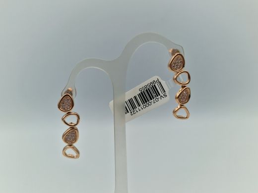 Золотые серьги с цирконом, 3.86 г