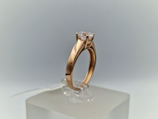 Zelta gredzens ar cirkoniju, 1.91 g, izm. 15.5