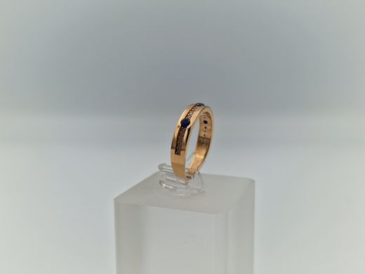 Zelta gredzens ar cirkoniju, 2.9 g, izm. 17.5