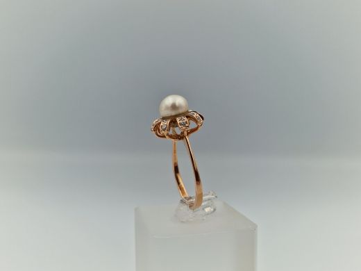 Zelta gredzens ar cirkoniju, 5.36 g, izm. 19.5