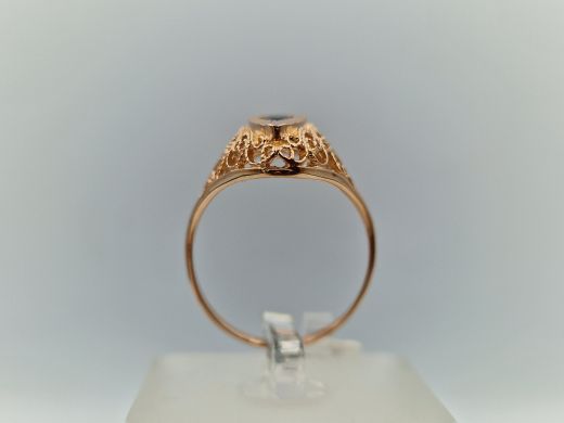 Zelta gredzens ar cirkoniju, 3.95 g, izm. 19