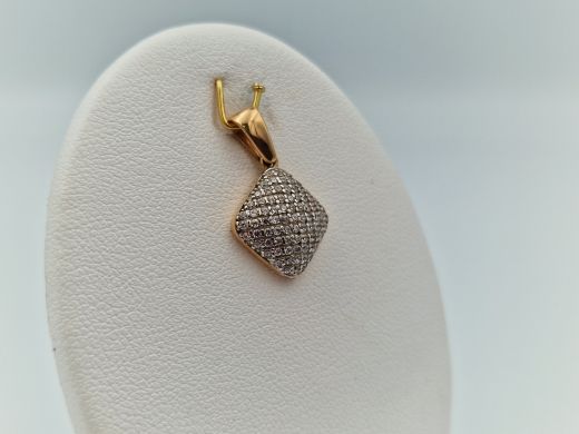 Zelta kulons ar cirkoniju, 1.56 g