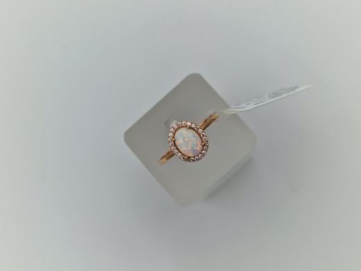 Zelta gredzens ar cirkoniju, 2.03 g, izm. 19