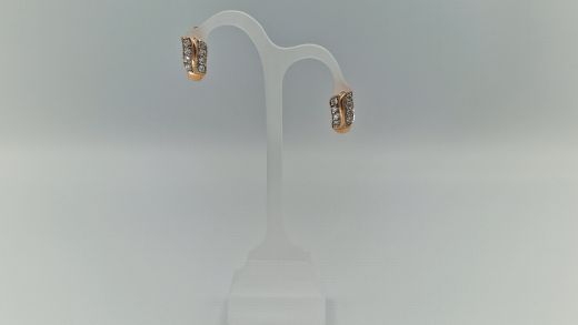 Zelta auskari ar cirkoniju, 3.35 g