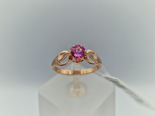 Zelta gredzens ar koraļļi, 1.96 g, izm. 17.5