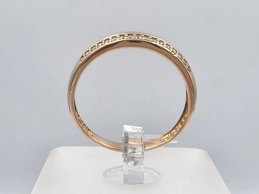 Gold ring with zircon, 2.38 g, size 18